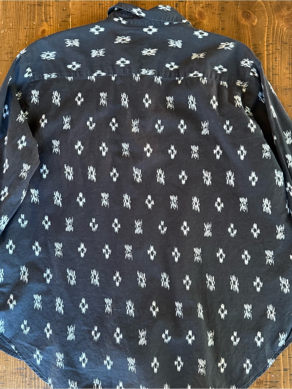 Madewell Button Down Top Black & White with Design Sz Medium EUC - Picture 5 of 9